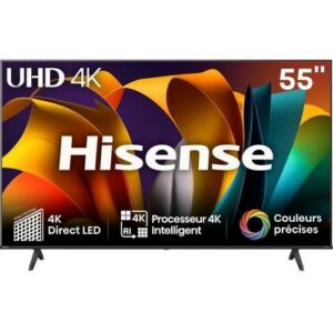 Hisense Smart TV 4K UHD 55" 55A6N Prix au Maroc